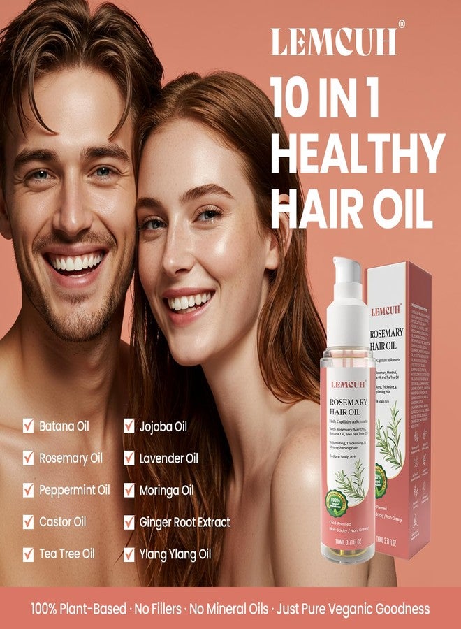 Lemcuh Hair Growth Serum Oil for Women, 100% Vegan Herbal Extracts, Follicle Activating Scalp Serum, Root Revive for Thicker Fuller Hair, Hair Loss, Shedding, Dry & Damaged Hair Treatment, 3.7 fl oz - Image 4